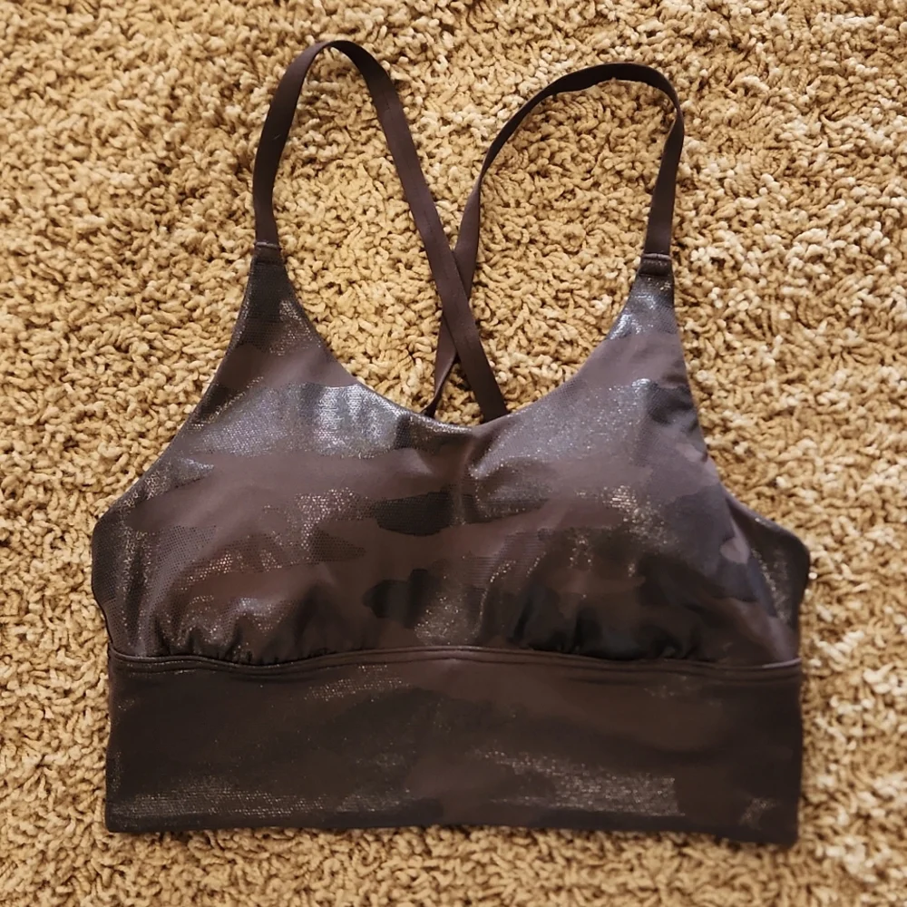 Offline by Aerie brown camo strappy back sports bra size XS - Picture 1 of 6